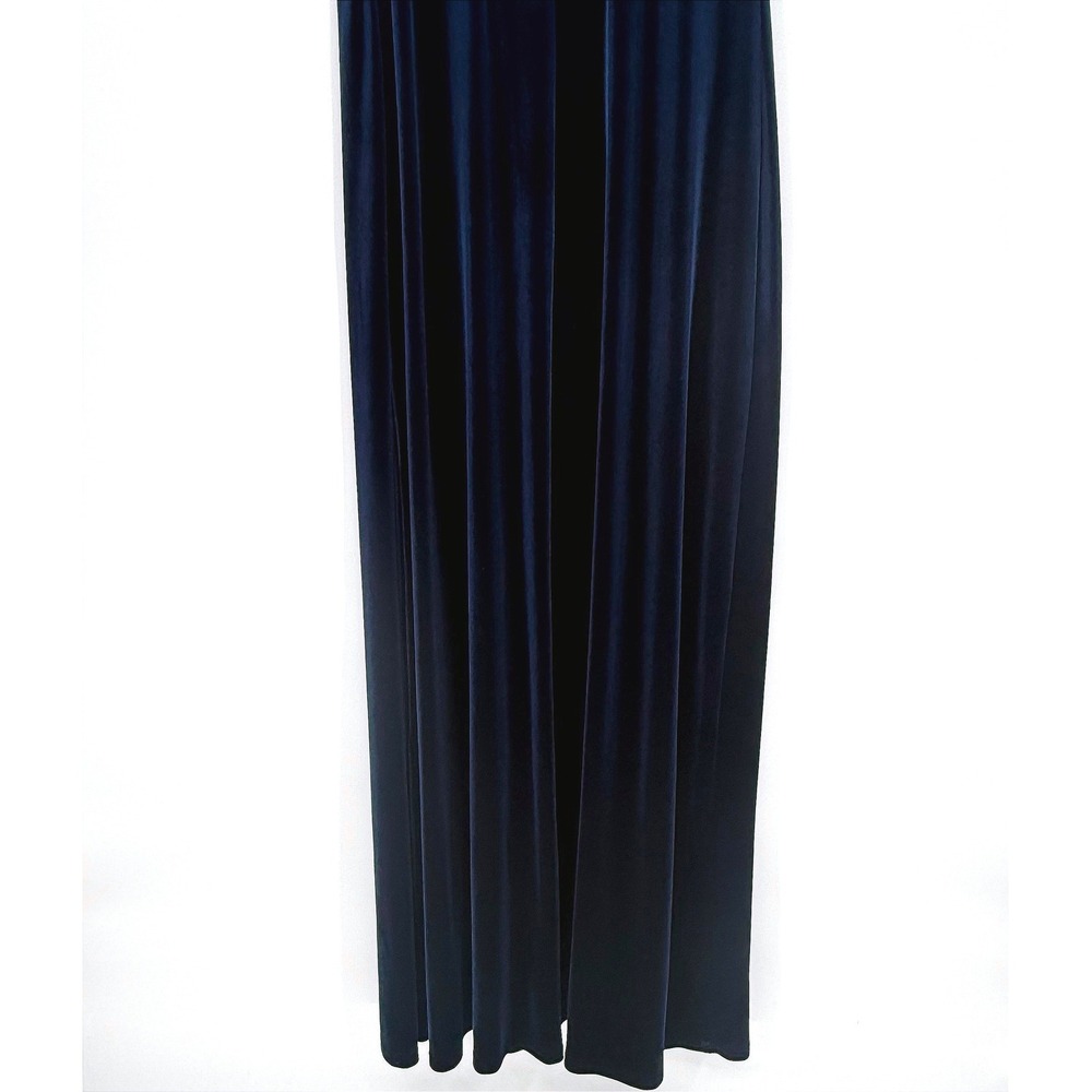 Plaza South Vintage Navy-Blue Velvet Square Neck Maxi Dress Size‎ 14 - Picture 6 of 13